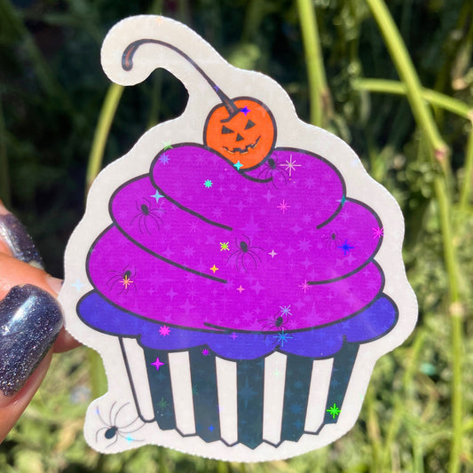 HALLOWEEN CUPCAKE STICKER