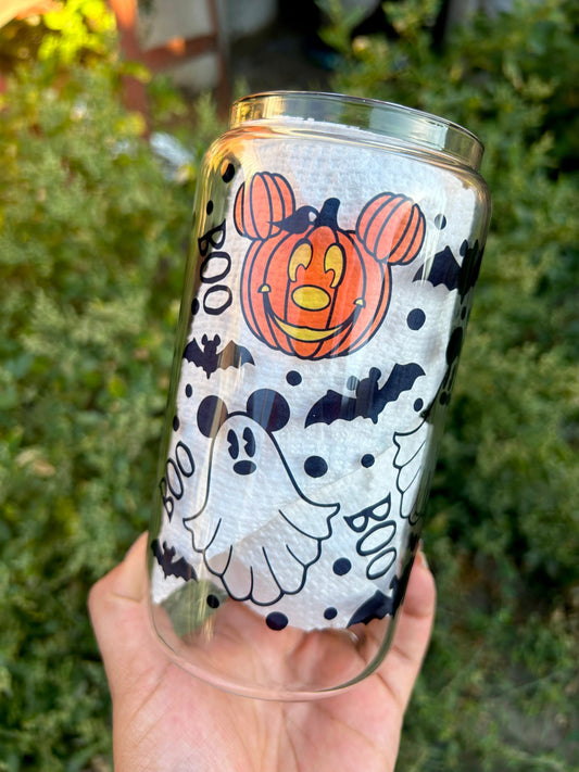 MICKEY HALLOWEEN GLASS CUP