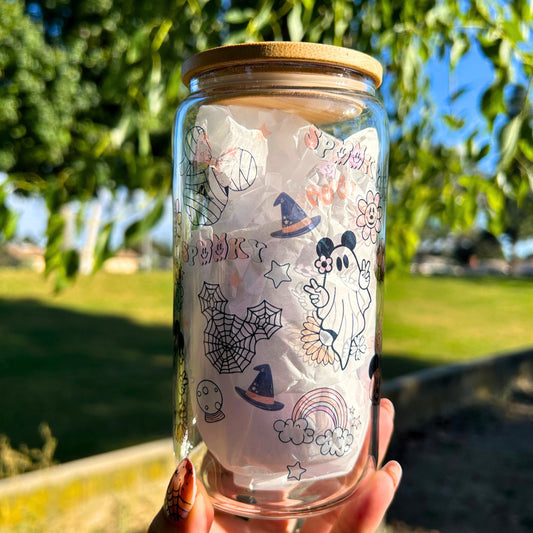 PASTEL HALLOWEEN DISNEY GLASS CUP